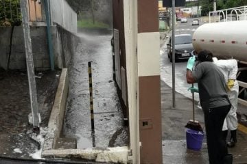 Prédio onde morreu primeira vítima do coronavírus em Itabira é desinfectado