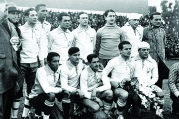 Quem foram os jogadores que representaram o Brasil na primeira Copa do Mundo da história?