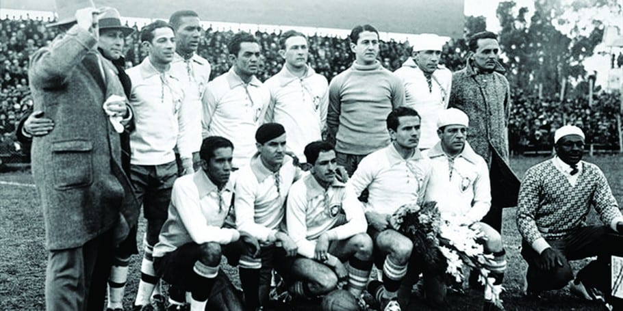 Quem foram os jogadores que representaram o Brasil na primeira Copa do Mundo da história?