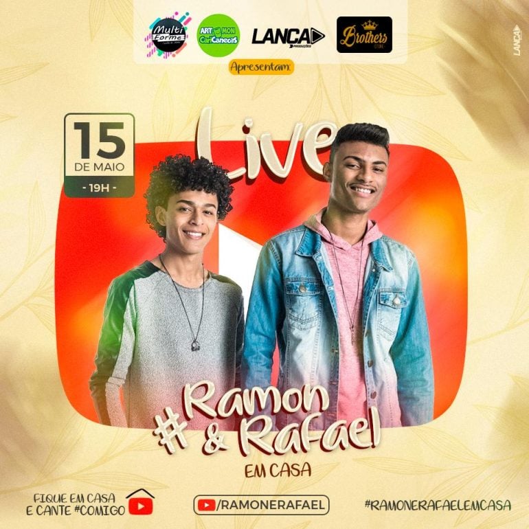 Ramon e Rafael fazem live beneficente nesta sexta-feira