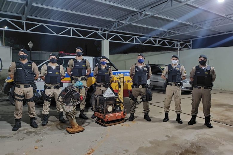 PM recupera máquinas furtadas avaliadas em cerca de R$ 20 mil