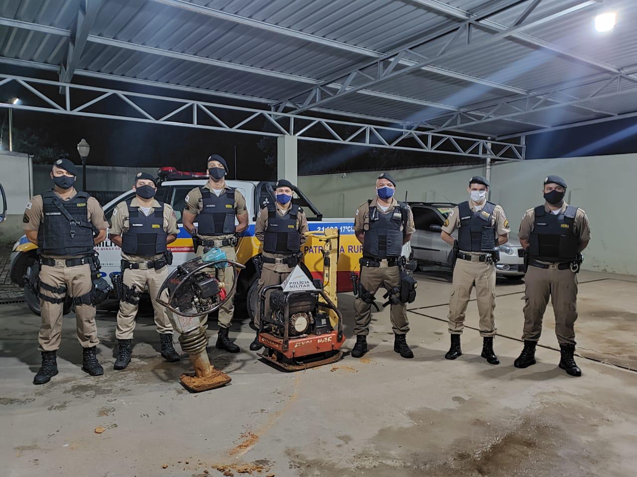 PM recupera máquinas furtadas avaliadas em cerca de R$ 20 mil