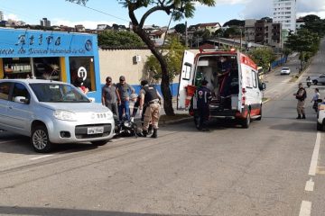 Motociclista sofre fratura em acidente na Av. Ipiranga
