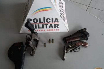 Blitz da PM resulta na apreensão de duas armas em Itabira