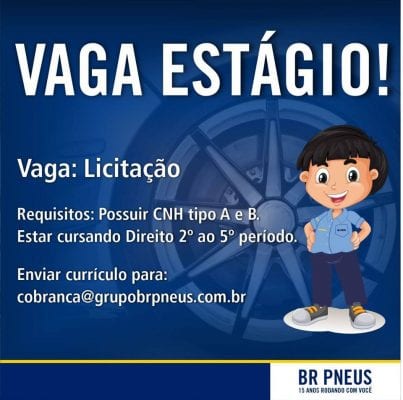 Vaga de estágio para estudantes de direito em Monlevade