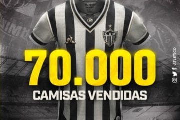 Atlético vende 70 mil camisas e se aproxima de meta estipulada pelo presidente