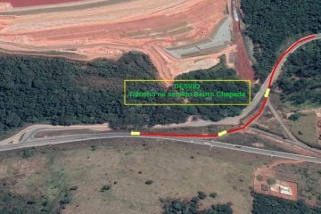 Trânsito será alterado na MG-129 nesta segunda-feira (15)
