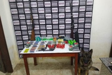 PM apreende revólveres, carabina e escopeta em comércio ilegal