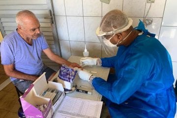 Internos do Lar dos Idosos de Fabriciano são testados para a Covid-19