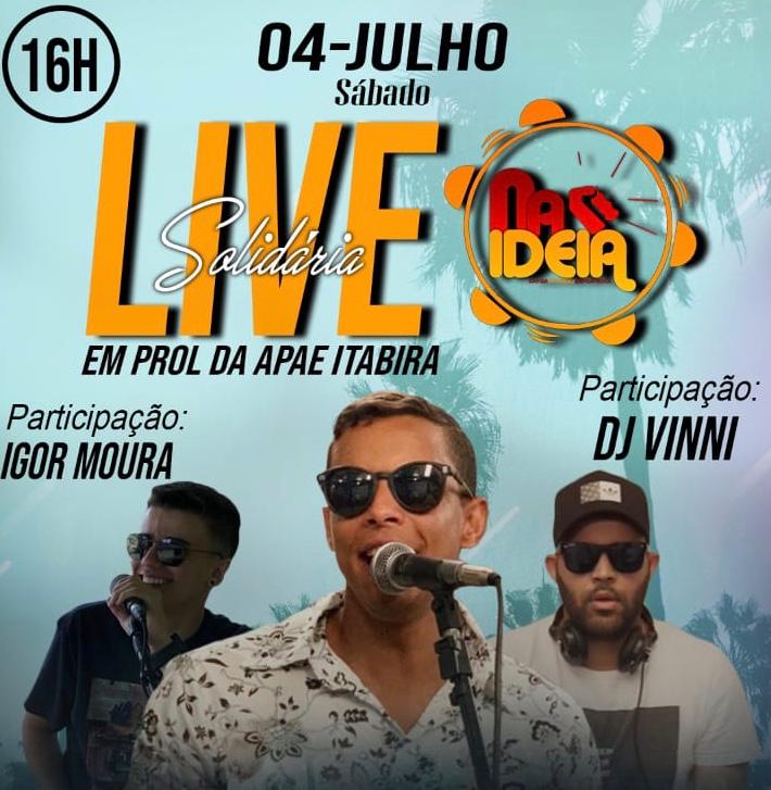 Live Solidária em prol da Apae de Itabira é neste sábado (4)