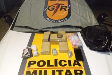 Tático Rodoviário apreende barras de maconha e pedras de crack no Chapada