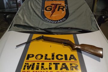 Polícia Rodoviária apreende espingarda durante operação no Barreiro