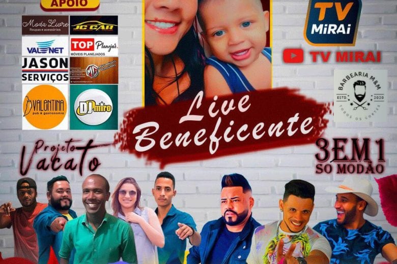 Live Musical arrecada fundos para criança e mãe feridas em explosão