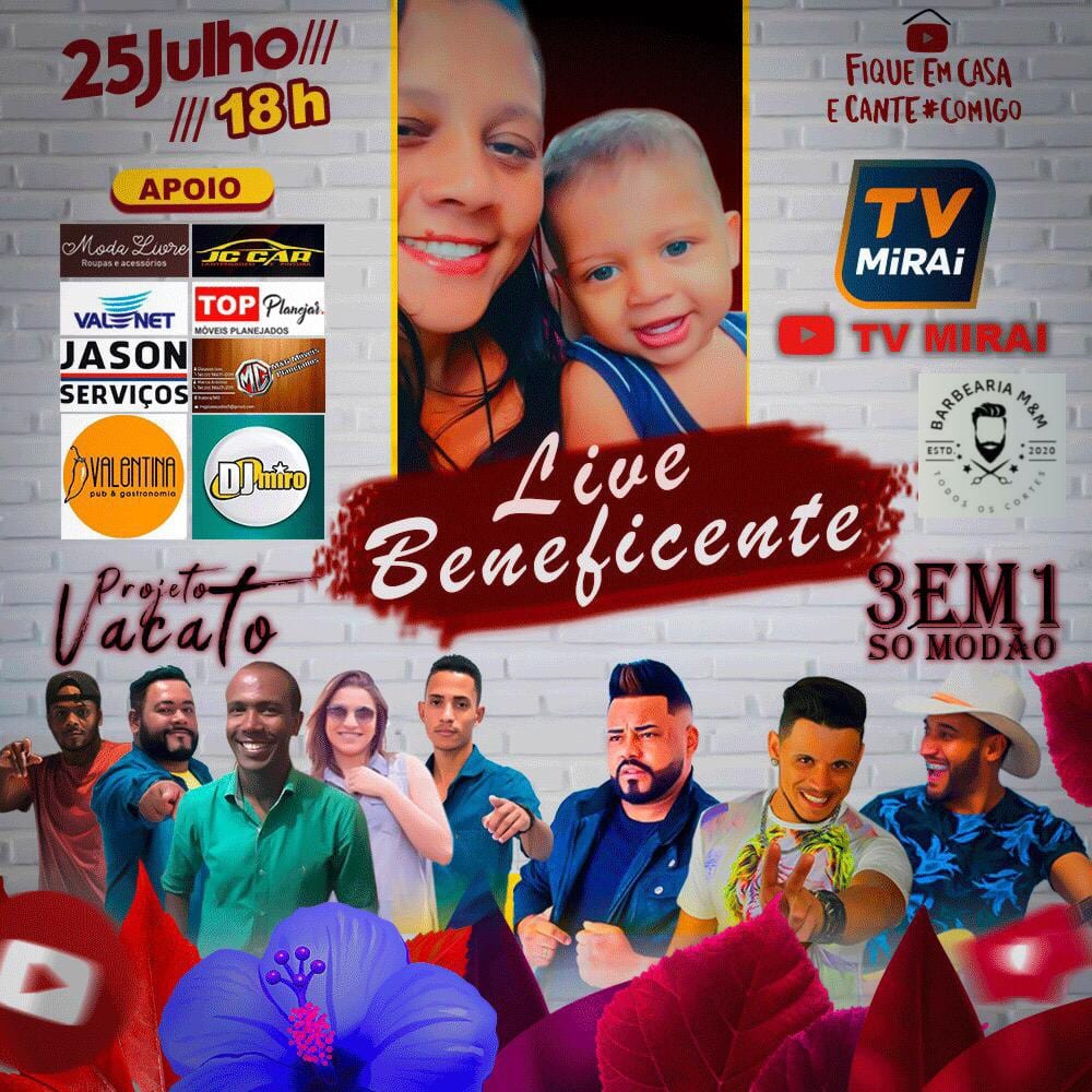 Live Musical arrecada fundos para criança e mãe feridas em explosão