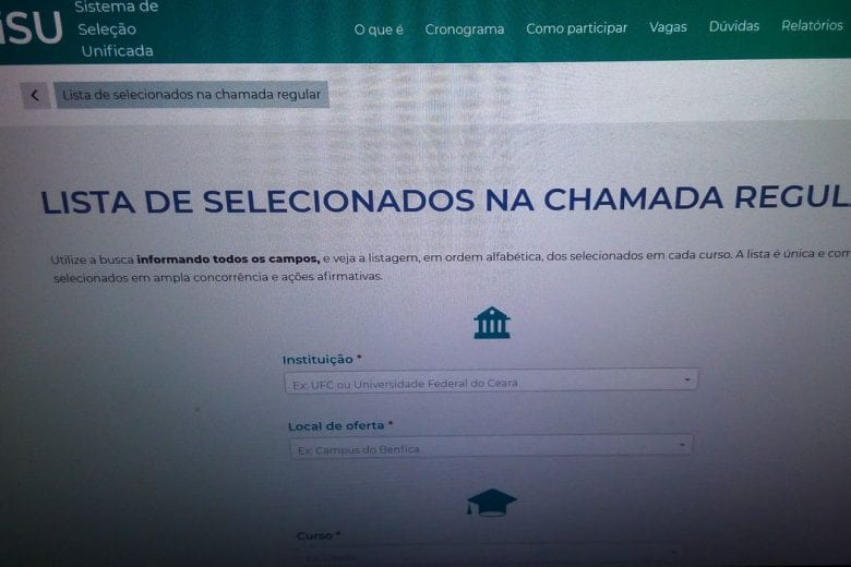 Lista de selecionados do Sisu para o 2º semestre sai nesta terça-feira