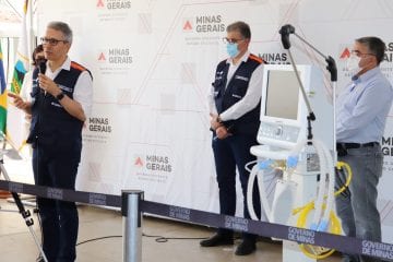 Romeu Zema vem a Itabira e empresta respiradores para tratamento da Covid-19