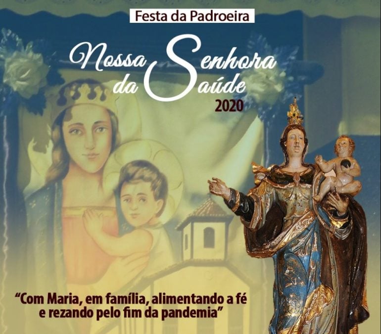 Festa de Nossa Senhora da Saúde começa com celebrações online e presenciais em Itabira
