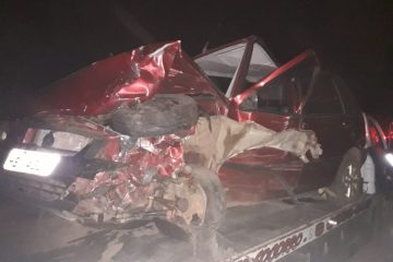 Batida de frente deixa quatro pessoas feridas em Santa Bárbara
