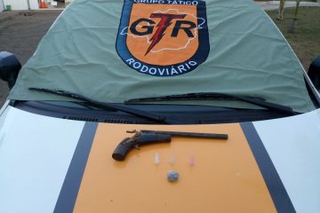 Tático Rodoviário apreende arma após perseguição policial em Itabira