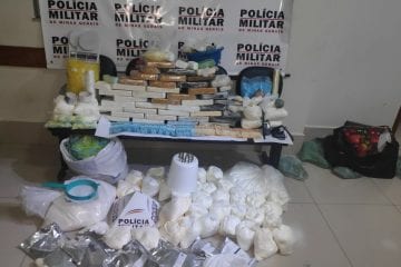 PM apreende crack, maconha e cerca de 150 kg de cocaína em Ipatinga