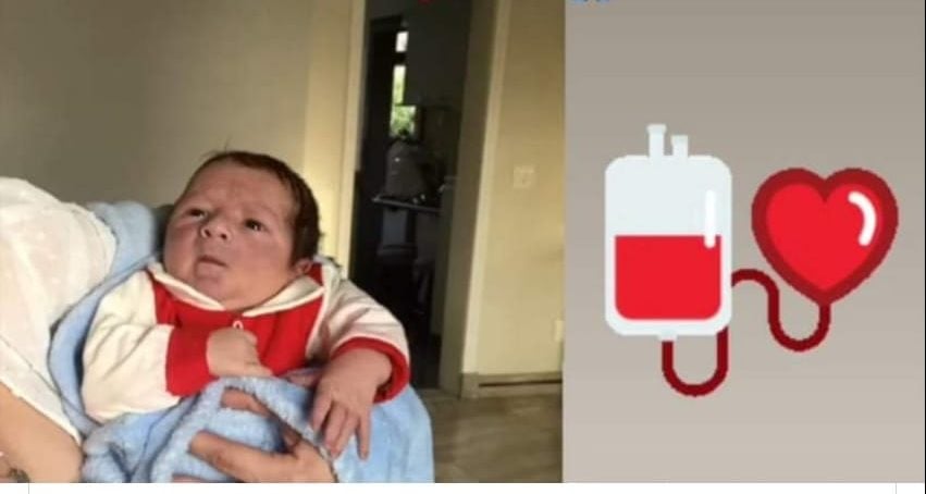 Família de bebê itabirano de nove dias faz campanha por doação de sangue