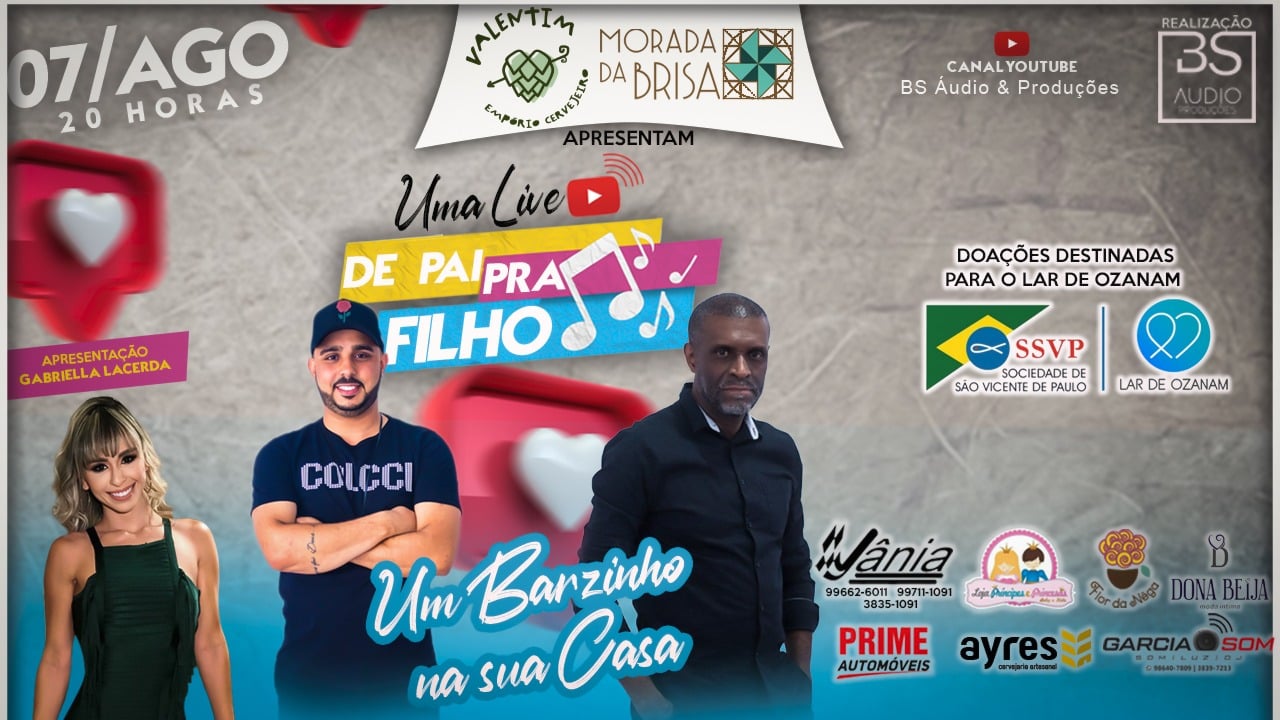 Pai e filho itabiranos se reúnem em live especial de Dia dos Pais