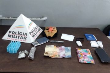 PM prende suspeitos de tráfico e uso de drogas em Santa Bárbara