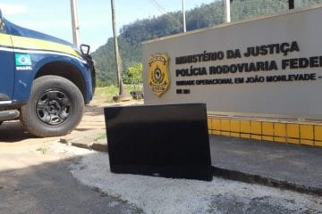 Homem rouba TV e é preso pela PRF em Monlevade