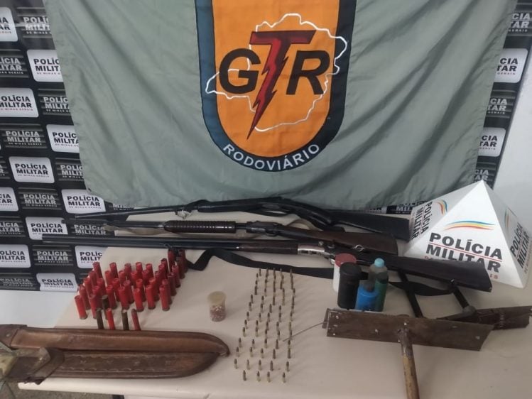 Polícia apreende armas e detém caçador durante operação na estrada do “Forninho”