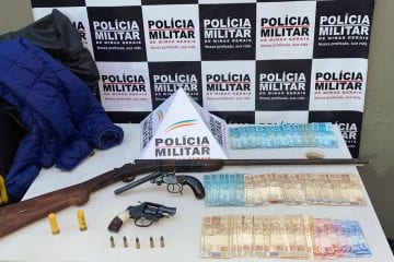 PM apreende quadrilha que praticou roubo à mão armada em Ponte Nova