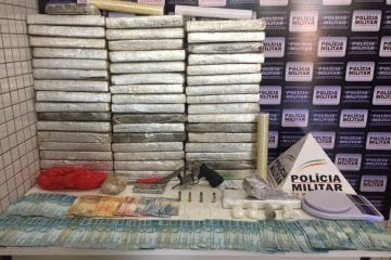 PM apreende 52 barras de maconha durante operação em Caratinga