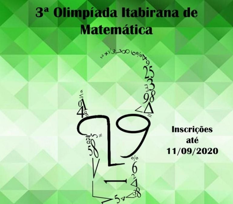 Estão abertas as inscrições para a 3ª Olimpíada Itabirana de Matemática