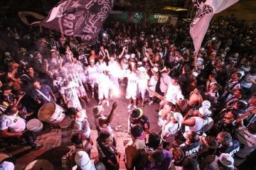 Organizada do Atlético prepara manifestação de apoio ao time antes de jogo contra o Vasco