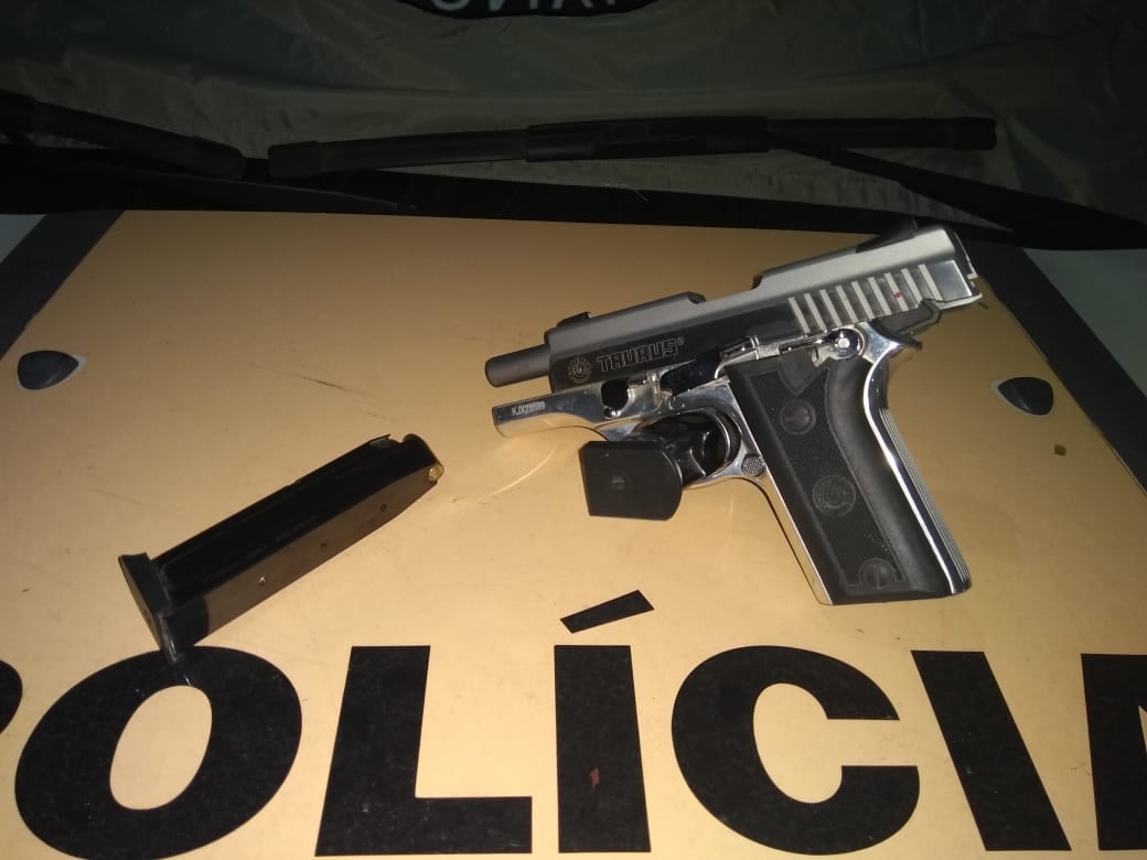 Polícia Rodoviária apreende pistola calibre 380 na MG-129