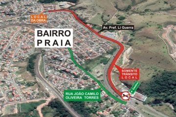 Trânsito na avenida Prefeito Li Guerra será alterado a partir de amanhã