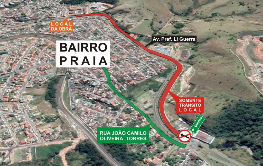 Trânsito na avenida Prefeito Li Guerra será alterado a partir de amanhã