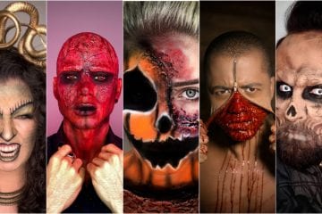 A representação do Halloween é destaque na maquiagem artística