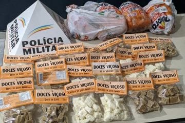 Homens são presos após roubarem embalagens de doces e carne em Monlevade