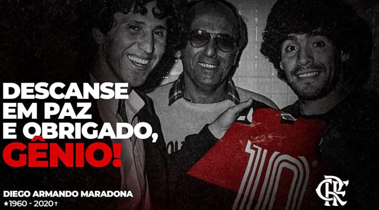 Clubes brasileiros homenageiam Diego Maradona