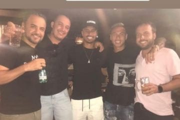 Vargas e Allan, do Atlético, participaram de festa no Vila da Serra, em BH