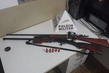 PM apreende duas espingardas na zona rural de Ferros