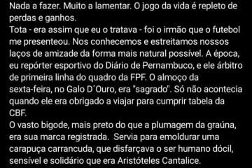 Ex-árbitro Aristóteles Cantalice morre vítima do novo coronavírus
