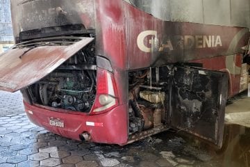 Pânico – Ônibus pega fogo na rodoviária de Belo Horizonte
