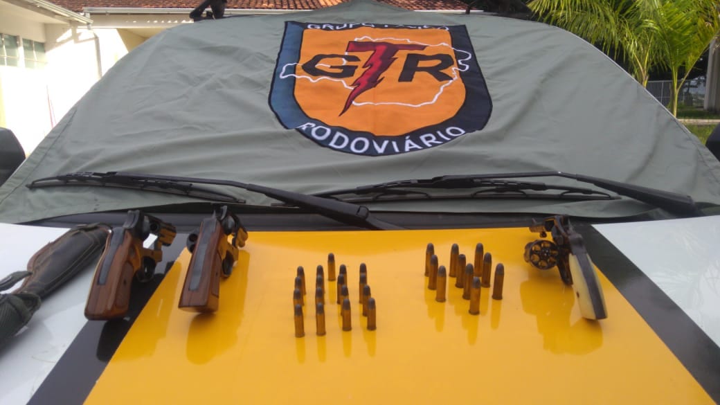 Grupo Tático Rodoviário apreende três revólveres em Itabira