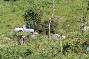 Homem morre após capotar caminhonete em Santa Maria de Itabira
