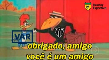 Pênalti no último lance e empate do Atlético viram memes na internet