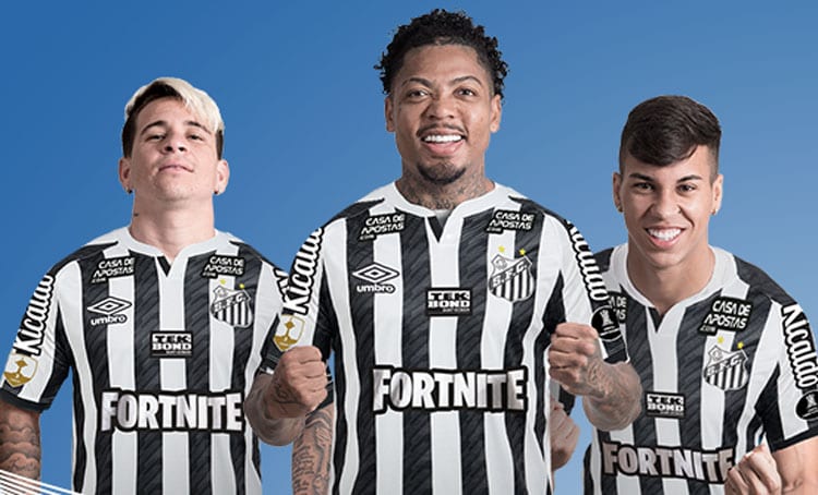 Santos terá o jogo eletrônico Fortnite como patrocinador master na final