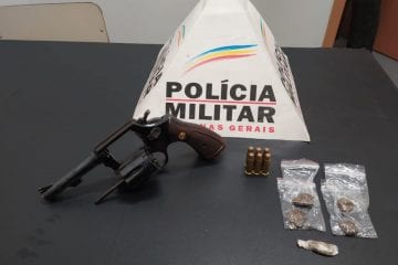 Velho conhecido da PM, menor é apreendido com arma e drogas em Itabira