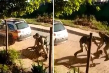 Vídeo flagra militares chutando grávida em Santa Bárbara