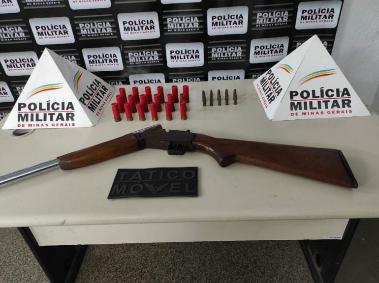 Polícia Militar apreende arma de fogo e munições de homem falecido em João Monlevade